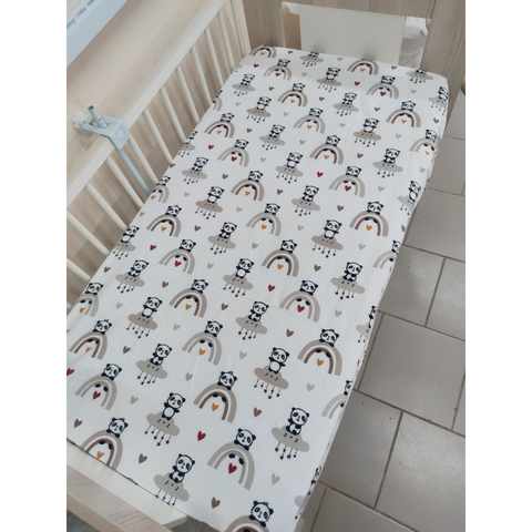 Простынь байковая на резинке в кроватку Pampy Panda ID999MARKET_6793226 фото