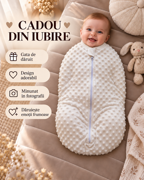 Pelincă cocon căptușită Pampy cu fermoar 50-56 cm (0-1 luni)  17648402 foto