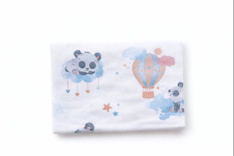 Байковая пелёночка Pampy 100*80 cm Панда на облачках ID999MARKET_6793229 фото