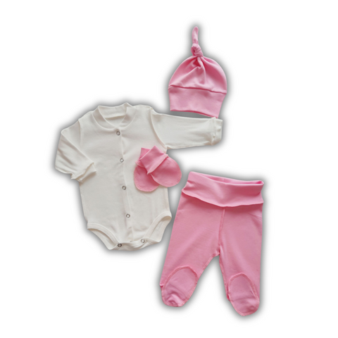 Set Pampy (1-3 luni) Ivory+Pink ID999MARKET_6762270 foto
