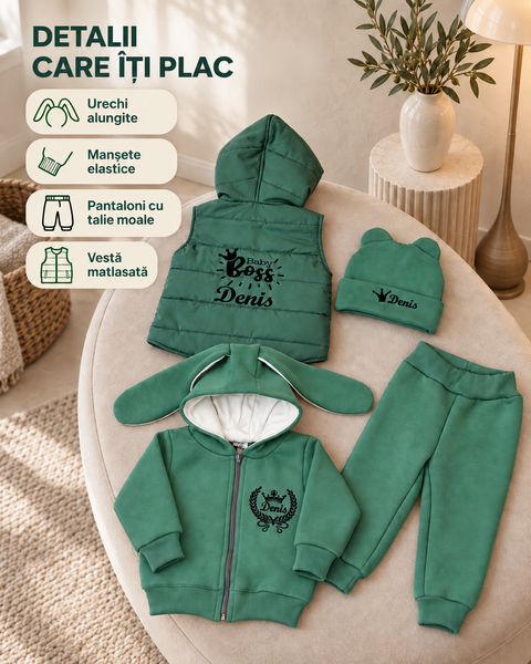 Set personalizat Pampy pentru copii &ndash; 4 piese 50-56 cm (0-1 luni) 91893640 foto