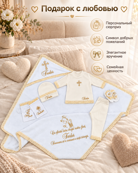 Set pentru botez Pampy &laquo;Teodor&raquo; 50-56 cm (0-1 luni) 55806021 foto