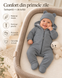 Salopetă Pampy din tricot de bumbac flaușat + căciuliță Gray 68-74 cm (6-9 luni) 20152163 foto 5