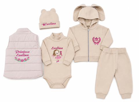 Set personalizat de haine Pampy pentru copii &ndash; 5 piese 50-56 cm (0-1 luni) 06036105 foto