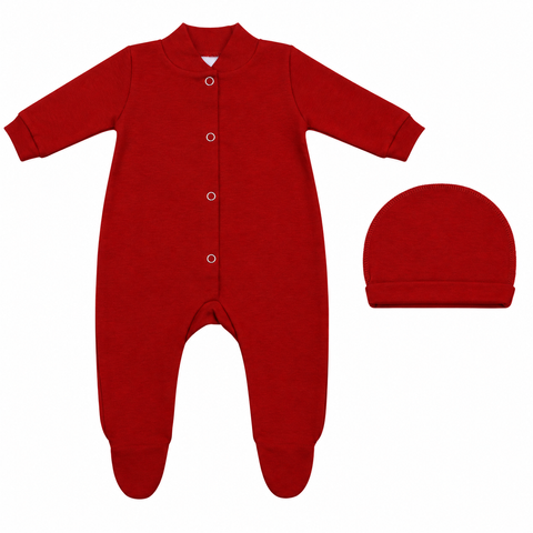 Слип+шапочка Pampy (0-1 мес) Red ID999MARKET_6766782 фото