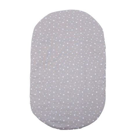 Cersaf elastic din bumbac pentru carucior Steluțe Albe pe Bej 98859294 foto