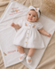 Set pentru botez Pampy pentru fetiță cu broderie personalizată 50-56 cm (0-1 luni) 44990989 foto 3