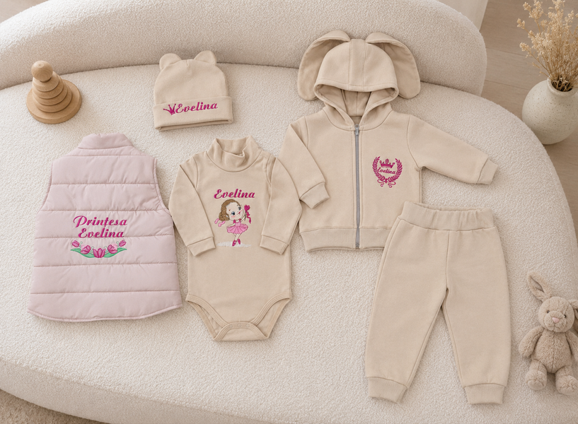 Set personalizat de haine Pampy pentru copii &ndash; 5 piese 50-56 cm (0-1 luni) 06036105 foto