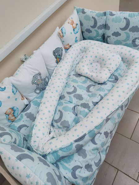 Комплект постельного белья в кроватку Pampy Мятный + Babynest ID999MARKET_6820871 фото