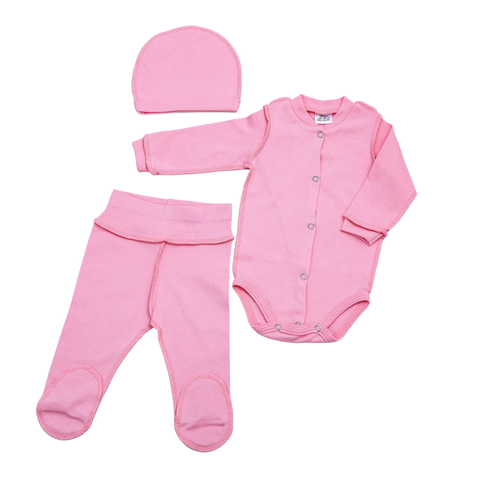 Set din 3 piese 0-1 luni Pink (body+pantolonasi+caciulita) ID999MARKET_6321602 foto