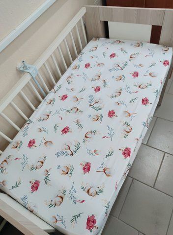 Простынь хлопковая на резинке в кроватку Pampy Flowers ID999MARKET_6860705 фото