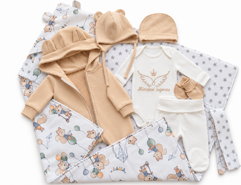 Setul pentru externarea Beige Fox (0-1 luni) ID999MARKET_6733647 foto
