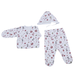 Set din 3 piese 1-3 luni Animals (camasa+pantalonasi+caciulita cu șireturi)  ID999MARKET_6633318 foto