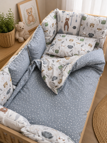 Set lenjerie pentru pătuc Pampy grey ID999MARKET_6837755 foto