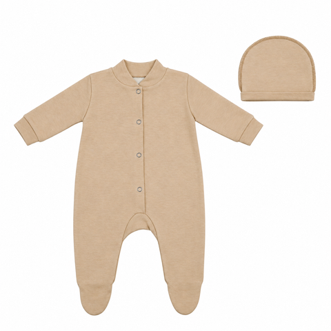 Слип+шапочка Pampy (0-1 мес) Beige ID999MARKET_6766782 фото