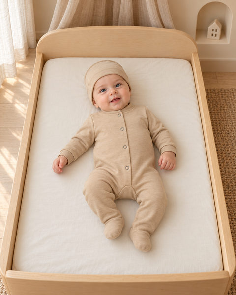 Слип+шапочка Pampy (3-6 мес) Beige ID999MARKET_6766782 фото