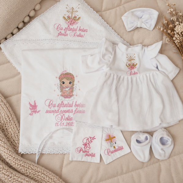 Set pentru botez Pampy pentru fetiță 50-56 cm (0-1 luni) 52017062 foto