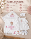 Set pentru botez Pampy pentru fetiță 50-56 cm (0-1 luni) 52017062 foto 7