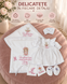 Set pentru botez Pampy pentru fetiță 50-56 cm (0-1 luni) 52017062 foto 8