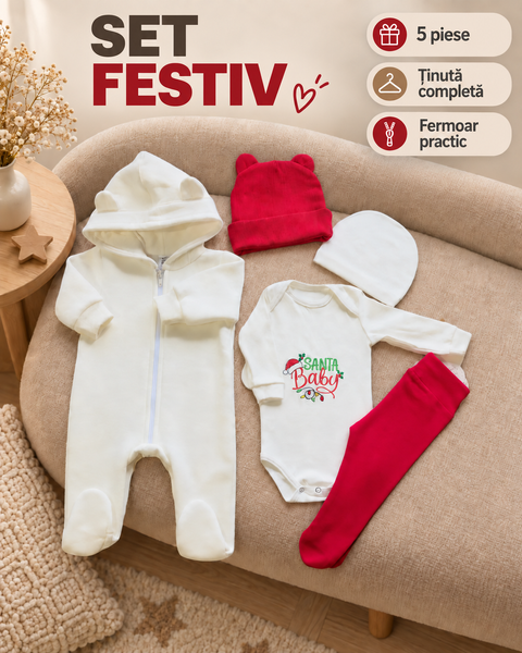 Set pentru bebeluş  "Santa Baby" 56-62 cm (0-1 luni) ID999MARKET_6052842 foto