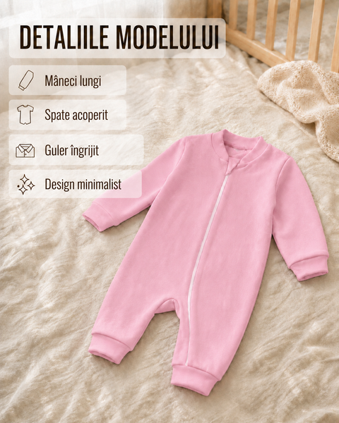 Salopetă pentru bebeluși Pampy cu fermoar 50-56 cm(0-1 luni) 05064635 foto