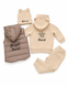 Set personalizat Pampy pentru copii &ndash; 4 piese 50-56 cm (0-1 luni) bej 91893646 foto
