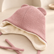 Caciulita cu strat dublu Kashkosre, Flis 0-3 luni, Light Pink ID999MARKET_6016640 foto 2