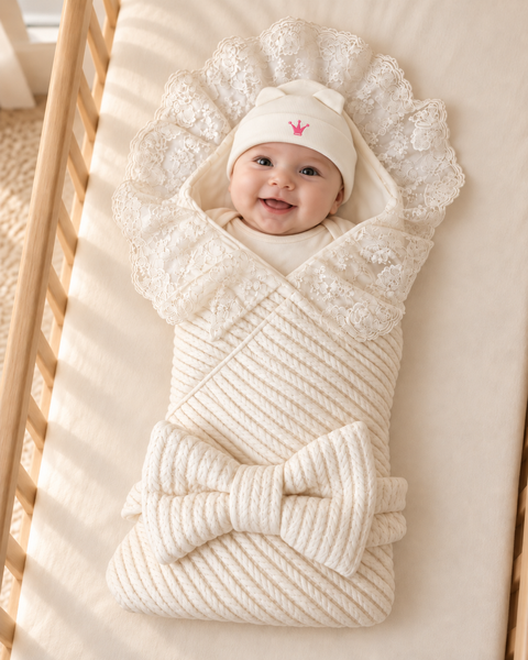 Set pentru externare Pampy Little Princess White (Roz) 56-62 cm (1-3 luni) ID999MARKET_6733657 foto