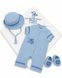 Set pentru botez Pampy &ndash; prosop din mahra + salopetă, pălărioară și botoșei 50-56 cm (0-1 luni) 92203281 foto 1