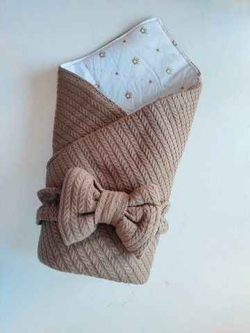 Конвертик-одеялко 100*80 см Косичкa Brown ID999MARKET_6749611 фото