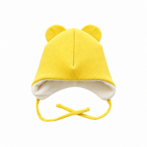 Caciulita cu strat dublu Kashkosre, Flis 0-3 luni, Yellow ID999MARKET_6016640 foto